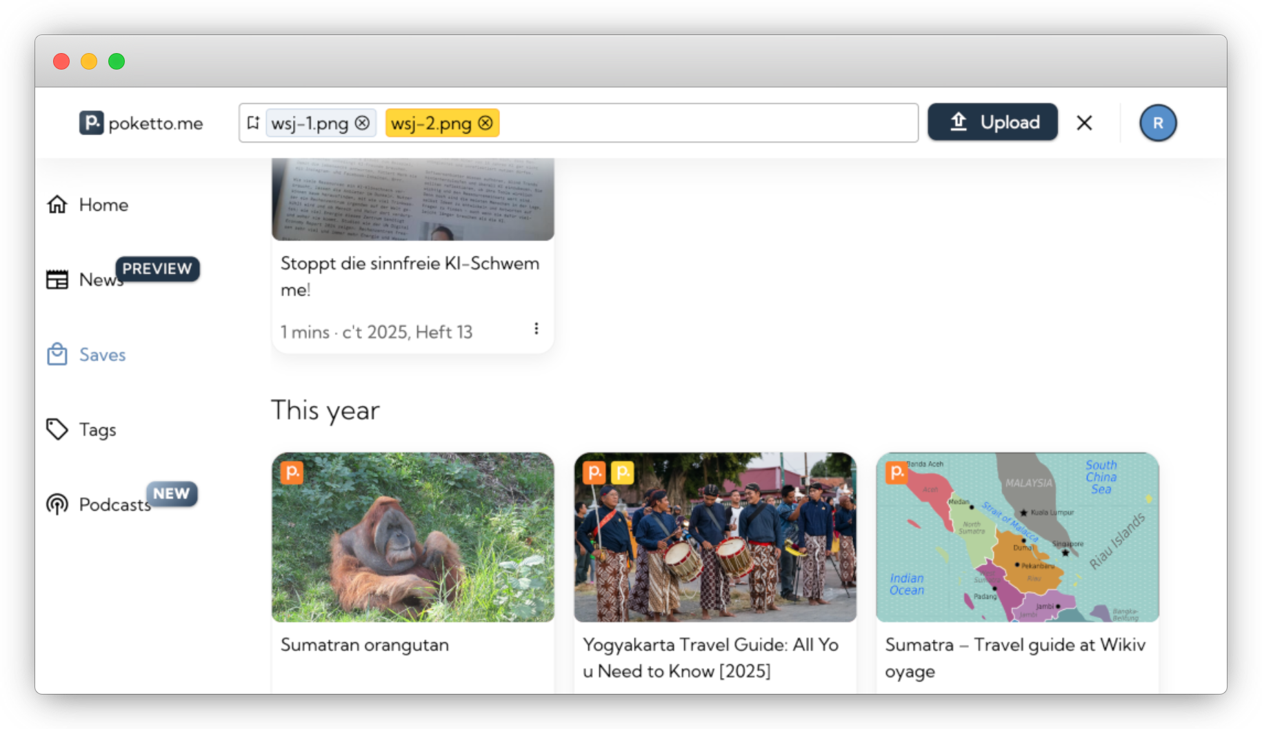 Save content that matters